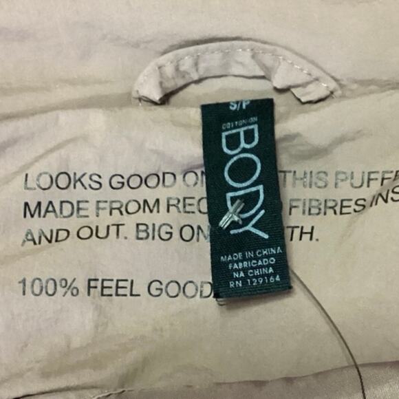 Cotton On The Recycled Mother Puffer Quilted Tan Long Sleeves Jacket Coat Size S - Picture 4 of 5